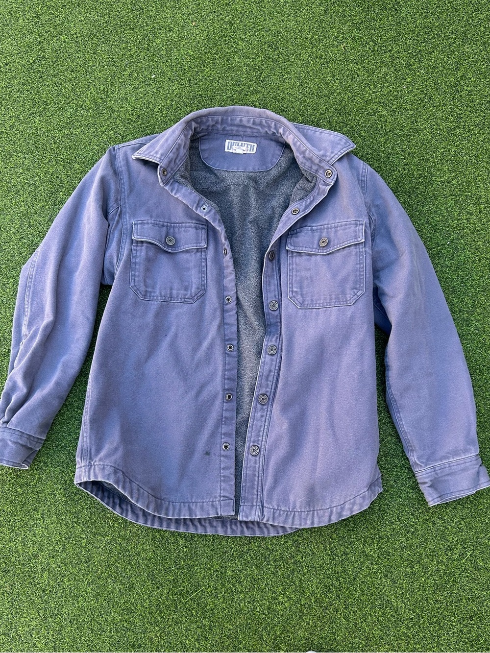Duluth Trading Co Grey Button-Up Heavy Workwear Jacket Mens M